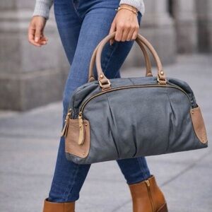 OrYany beautiful leather satchel bag  Gray and Tan Women's Handbag
